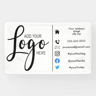 Bedrijfsmarketing bedrijf voeg uw logo toe spandoek