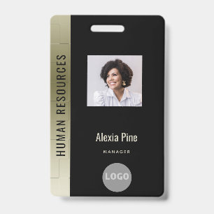 Bedrijfsmedewerker Logo Naam Afdeling Foto Badge