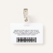 Bedrijfsmedewerker, naam, Logo, foto-id Badge (Achterkant met clip)