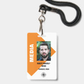 BEDRIJFSMEDIA I.D.-EVENT PERSPASSAGE BADGE (Voorzijde met lanyard)
