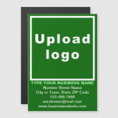 Bedrijfsmerk op 5"x 7"Groene Magnetische Kaart (Voorkant / Achterkant)