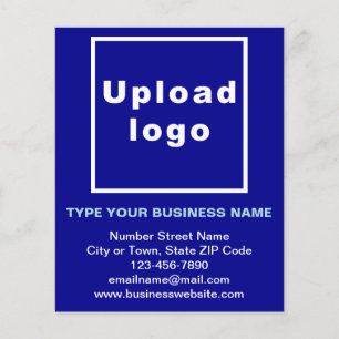 Bedrijfsmerk op Blauw Document Blad