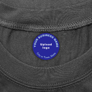 Bedrijfsmerk op Blauw Rond IJzer op Label