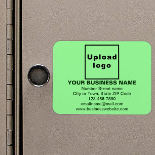 Bedrijfsmerk op Lichtgroene Rechthoek Flexibel Magneet
