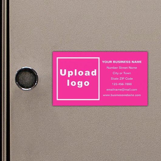 Bedrijfsmerk op Roze Magnetische Kaart