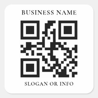 Bedrijfsnaam aangepaste QR-code Vierkante Sticker