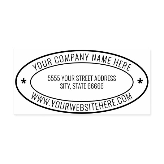 Bedrijfsnaam Adres Website Professionele stempel (Design)
