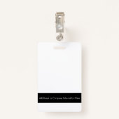 Bedrijfsnaam badge (Achterkant met clip)