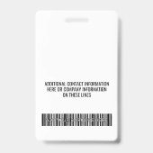 Bedrijfsnaam BLACK Naam Titel balk Code Aangepaste Badge (Achterkant)