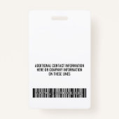 Bedrijfsnaam BLACK Naam Titel balk Code Aangepaste Badge (Achterkant)