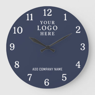 Bedrijfsnaam Business Logo Corporate Blue Branded Grote Klok