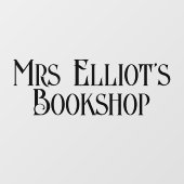 Bedrijfsnaam Chique Simple Black Boutique Raamsticker (Vel)