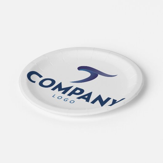Bedrijfsnaam Custom Company Logo Papieren Bordje (Gekanteld)