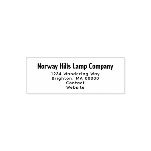 Bedrijfsnaam en adres Herbruikbare Inktstempel Zelfinktende Stempel (Design)