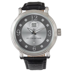 Bedrijfsnaam en Logo Enterprise Promotion Silver Horloge