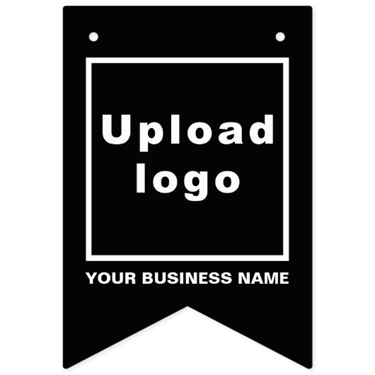 Bedrijfsnaam en Logo op Black Swallowtail Vlaggetjes (Tweede vlag)