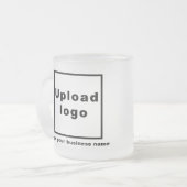 Bedrijfsnaam en Logo op glas Mok (Voorkant links)