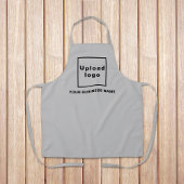 Bedrijfsnaam en Logo op grijs polyesterSchort Schort