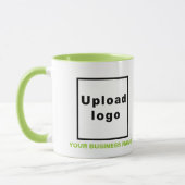 Bedrijfsnaam en Logo op Lime Green Combo-Mok Mok (Links)