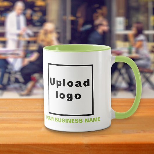 Bedrijfsnaam en Logo op Lime Green Combo-Mok Mok