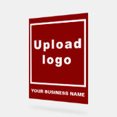 Bedrijfsnaam en Logo op Red Acrylic Sign Acryl Bord (Hoek)