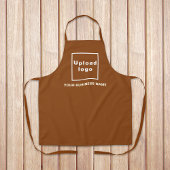 Bedrijfsnaam en Logo op Schort van bruin polyester