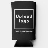 Bedrijfsnaam en Logo op Seltzer Can Black koeler (Voorkant)