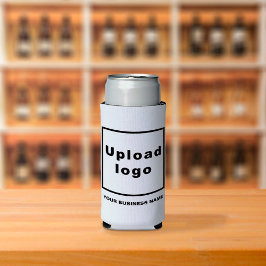 Bedrijfsnaam en Logo op Seltzer Can White Koooler