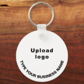 Bedrijfsnaam en Logo op wit aluminium Sleutelhanger (Achterkant)