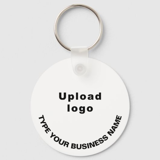 Bedrijfsnaam en Logo op wit aluminium Sleutelhanger (Achterkant)