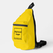 Bedrijfsnaam en Logo op Yellow Sling Bag (Rechterhoek)
