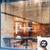 Bedrijfsnaam en logo raamsticker (Cafe Raam)