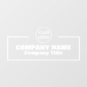 Bedrijfsnaam en logo raamsticker (Vel)