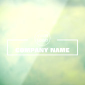 Bedrijfsnaam en logo raamsticker (Vel 3)