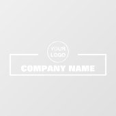Bedrijfsnaam en logo raamsticker (Vel)