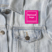 Bedrijfsnaam en Logo roze vierkant Button (In situ)