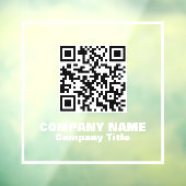 Bedrijfsnaam en QR-code Raamsticker (Vel 3)