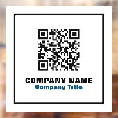 Bedrijfsnaam en QR-code Raamsticker (Vel 2)