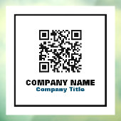 Bedrijfsnaam en QR-code Raamsticker (Vel 3)