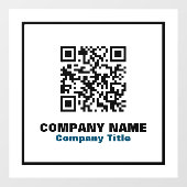 Bedrijfsnaam en QR-code Raamsticker (Vel)