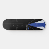 Bedrijfsnaam Gepersonaliseerde zwarte-reddingskate Skateboard (Horizontaal)