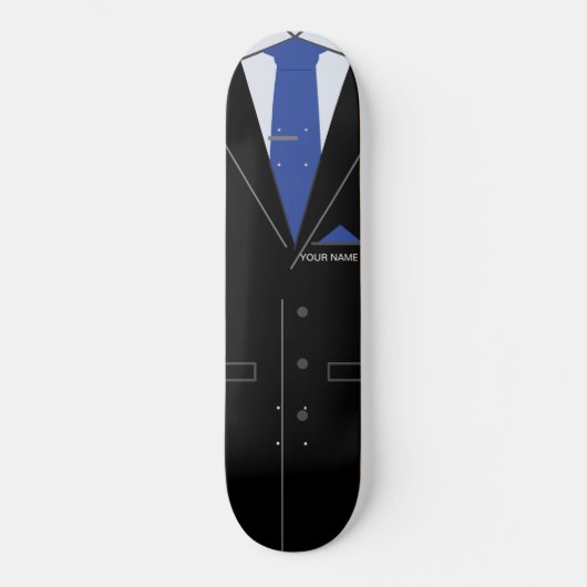 Bedrijfsnaam Gepersonaliseerde zwarte-reddingskate Skateboard (Voorkant)