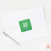 Bedrijfsnaam groen qr code Facebook Vierkante Sticker (Envelop)