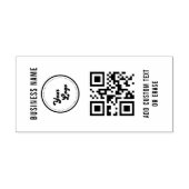 Bedrijfsnaam Logo QR-code Modern Professional Rubberstempel (Afrduk)