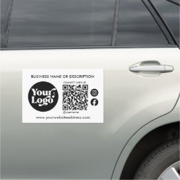 Bedrijfsnaam Logo QR Code Website Social Media Automagneet