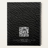 Bedrijfsnaam Logo QR zwart Faux leder Planner (Achterkant)