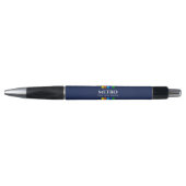 Bedrijfsnaam Logo Urban Modern Vertical Stripes Pen (Voorkant)