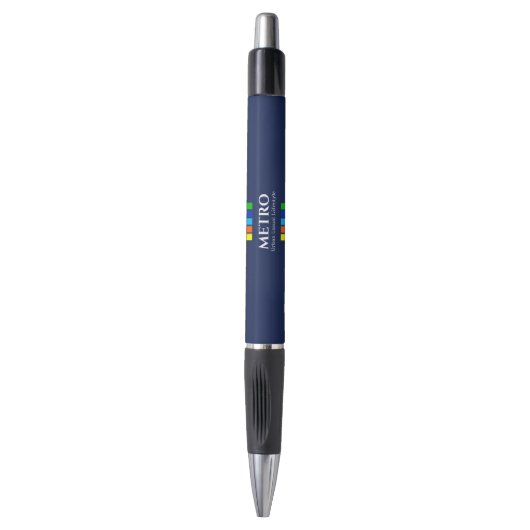 Bedrijfsnaam Logo Urban Modern Vertical Stripes Pen (Voorkant Verticaal)