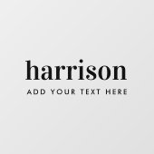 Bedrijfsnaam Minimaal Modern Raamsticker (Vel)