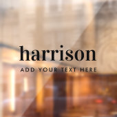 Bedrijfsnaam Minimaal Modern Raamsticker (Vel 2)